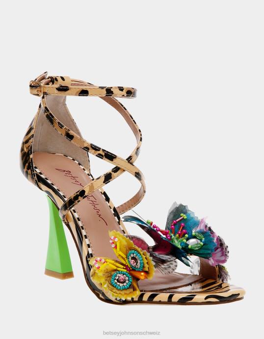 Frauen Betsey Johnson everlee Leoparden-Multi Schuhe ZJFF76