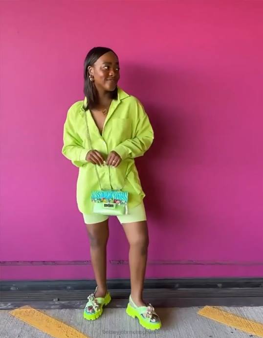 Frauen Betsey Johnson frankee grün multi Schuhe ZJFF125