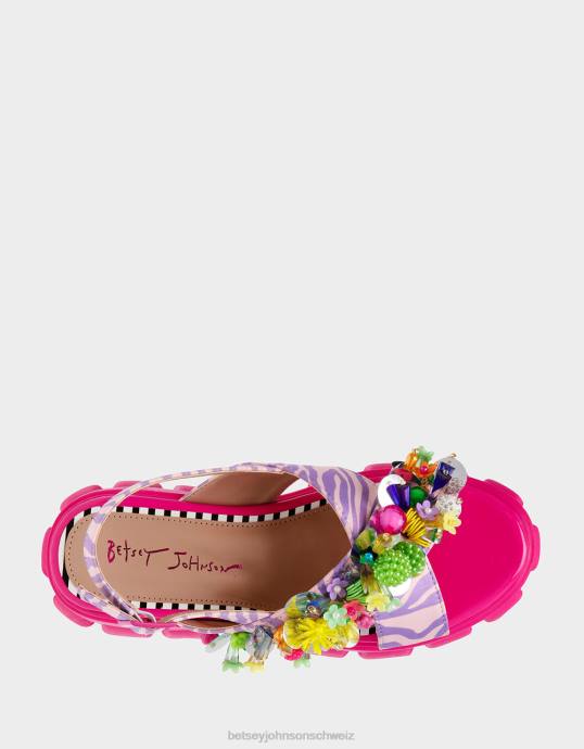 Frauen Betsey Johnson frankee rosa multi Schuhe ZJFF107