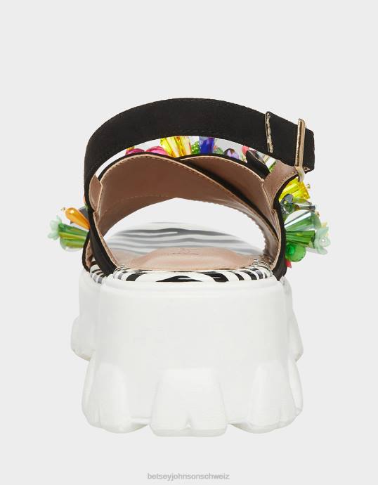 Frauen Betsey Johnson frankee schwarz-multi Schuhe ZJFF90