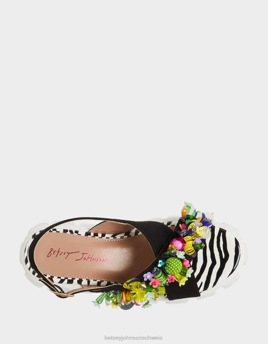 Frauen Betsey Johnson frankee schwarz-multi Schuhe ZJFF90