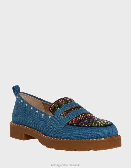 Frauen Betsey Johnson halliee Denim-Multi Schuhe ZJFF168