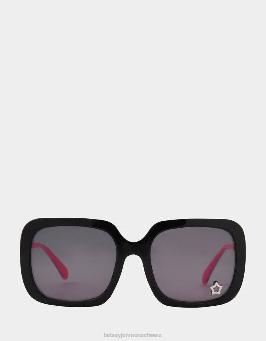 Frauen Betsey Johnson im Detail Sonnenbrille schwarz multi Zubehör ZJFF385