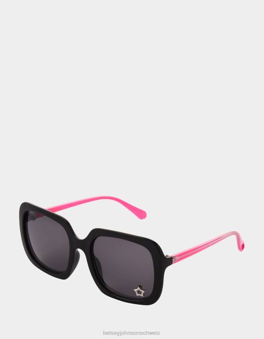 Frauen Betsey Johnson im Detail Sonnenbrille schwarz multi Zubehör ZJFF385