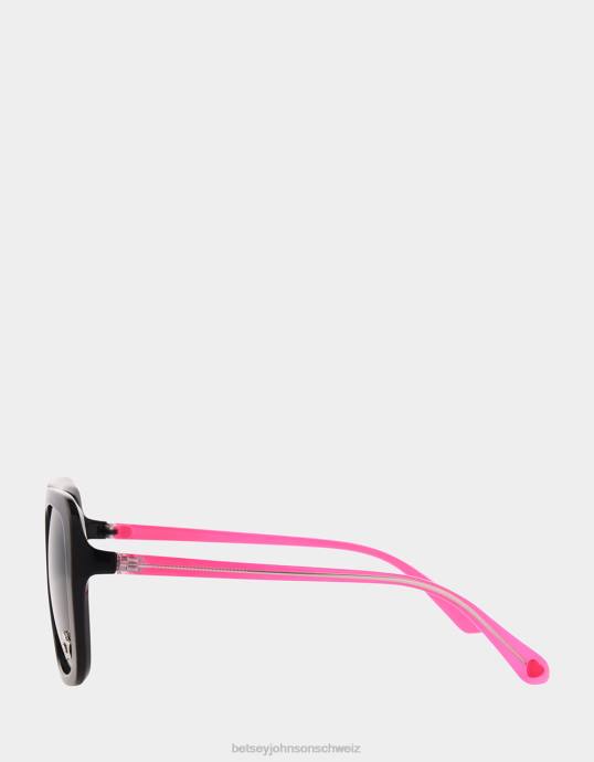 Frauen Betsey Johnson im Detail Sonnenbrille schwarz multi Zubehör ZJFF385