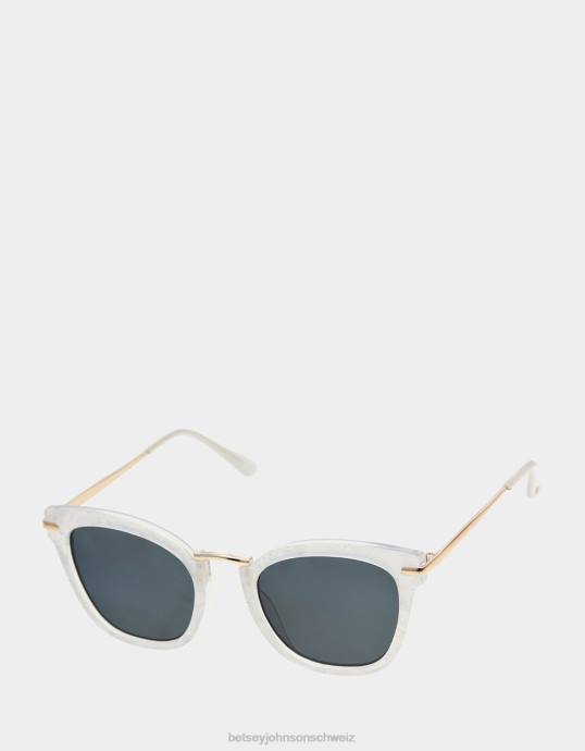 Frauen Betsey Johnson in den Details Sonnenbrille Weiss Zubehör ZJFF380