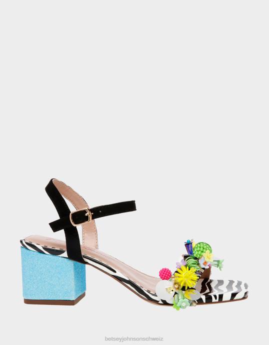 Frauen Betsey Johnson jayleene schwarz-multi Schuhe ZJFF106