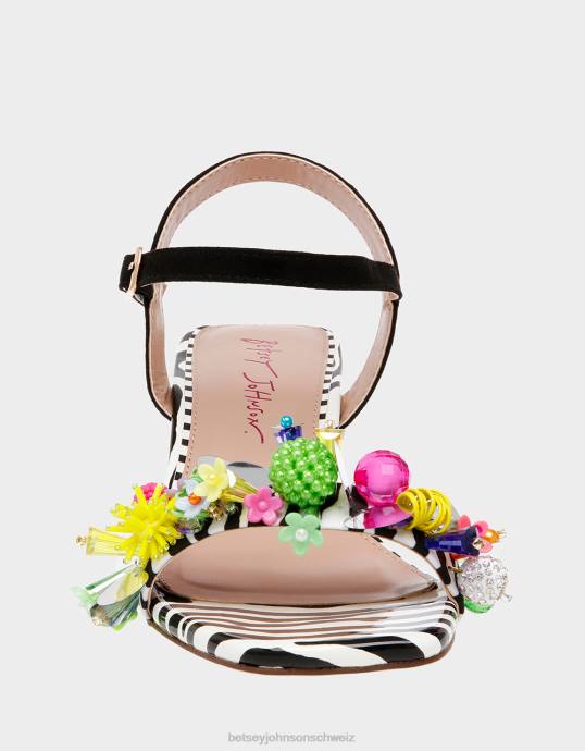 Frauen Betsey Johnson jayleene schwarz-multi Schuhe ZJFF106