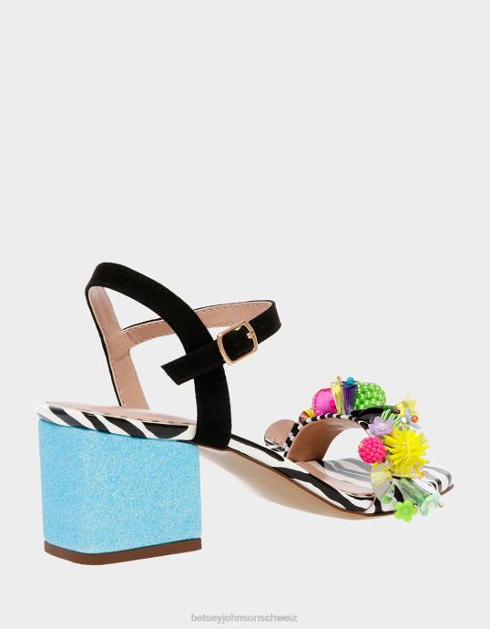 Frauen Betsey Johnson jayleene schwarz-multi Schuhe ZJFF106