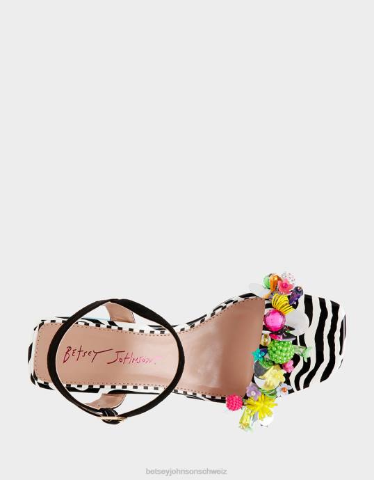 Frauen Betsey Johnson jayleene schwarz-multi Schuhe ZJFF106