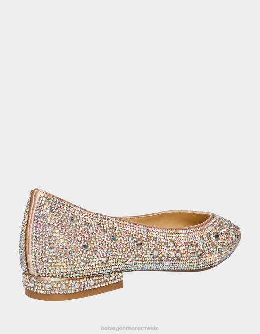 Frauen Betsey Johnson jd-jude Nude-Satin Schuhe ZJFF99