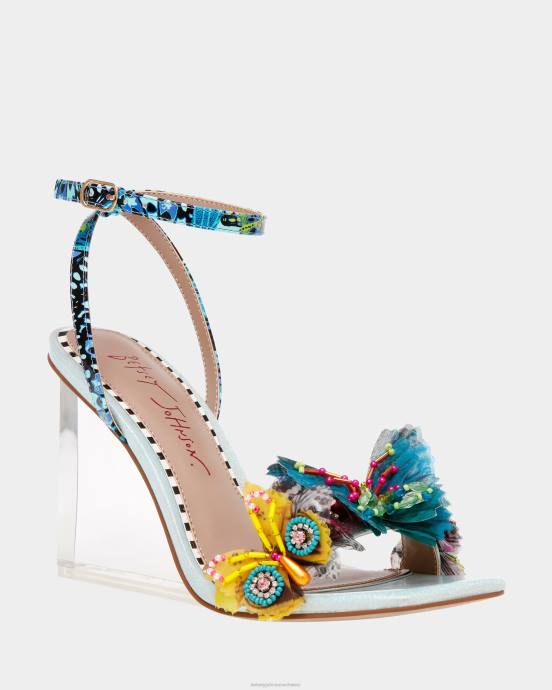 Frauen Betsey Johnson kynlee blau-multi Schuhe ZJFF34