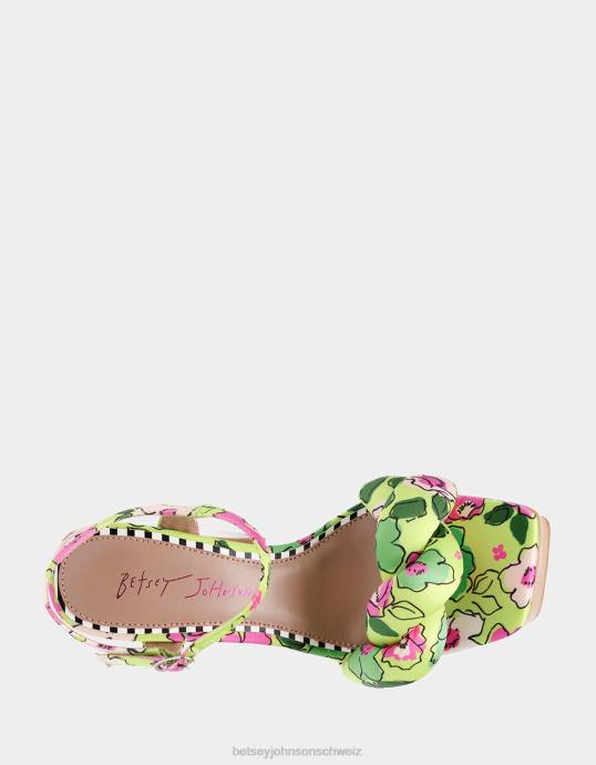 Frauen Betsey Johnson mandee gelbes Multi Schuhe ZJFF115
