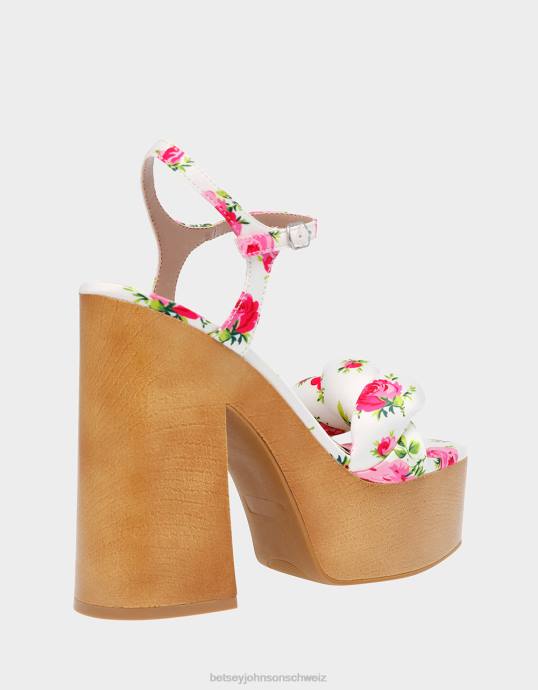 Frauen Betsey Johnson mandee weiß-multi Schuhe ZJFF120