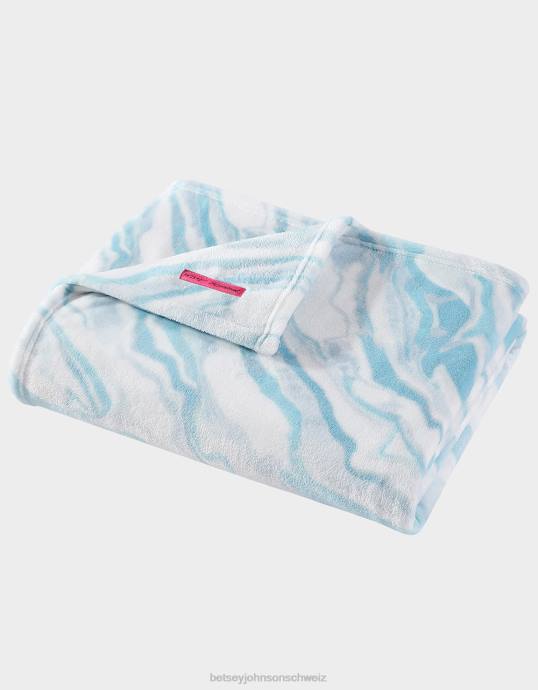 Frauen Betsey Johnson marmorblaue Überwurfdecke multi Zubehör ZJFF411