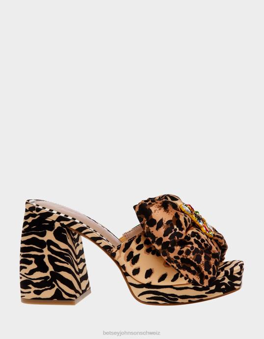 Frauen Betsey Johnson möglich Leoparden-Multi Schuhe ZJFF5