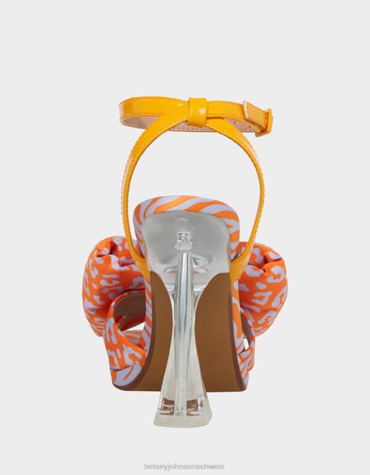 Frauen Betsey Johnson pollie orange multi Schuhe ZJFF55