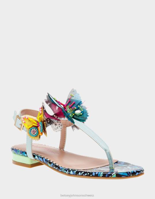 Frauen Betsey Johnson prilla blau-multi Schuhe ZJFF43