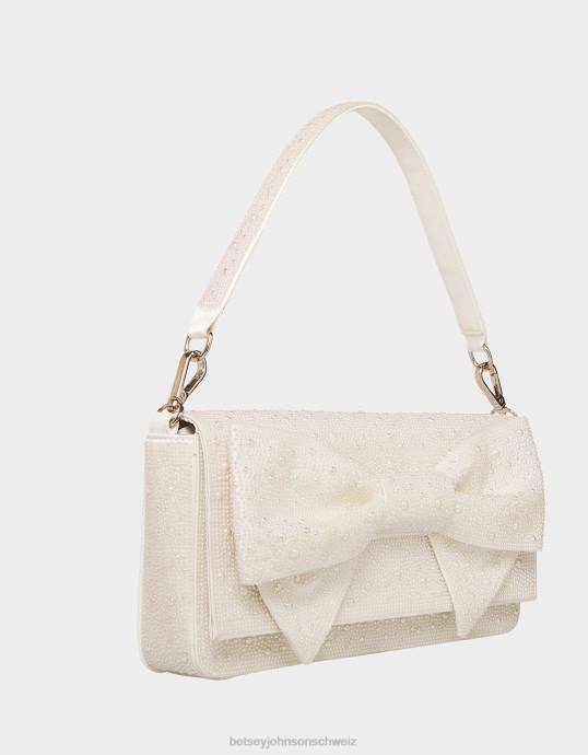 Frauen Betsey Johnson umwandelbare Bogentasche Elfenbein Zubehör ZJFF218