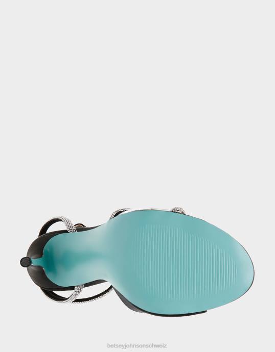 Frauen Betsey Johnson vera schwarzer Satin Schuhe ZJFF142