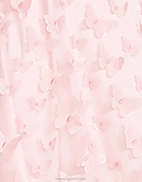 Frauen Betsey Johnson wunderschönes Schmetterlings-Maxikleid Rosa Kleidung ZJFF268