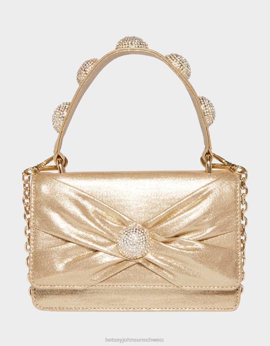 Frauen Betsey Johnson x markiert die Stelle am oberen Griff der Tasche Gold Zubehör ZJFF250