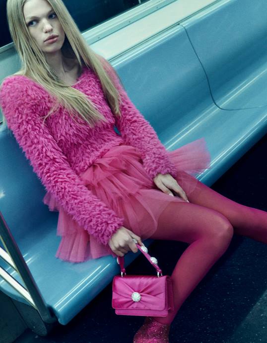 Frauen Betsey Johnson x markiert die Stelle am oberen Griff der Tasche Rosa Zubehör ZJFF247