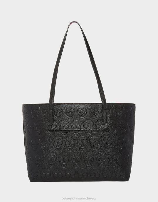 Frauen Betsey Johnson xo Totenkopf-Tasche Schwarz Zubehör ZJFF216