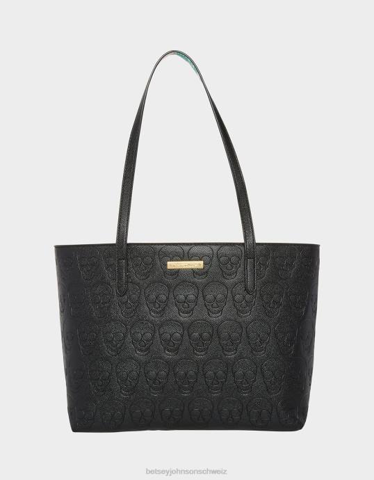 Frauen Betsey Johnson xo Totenkopf-Tasche Schwarz Zubehör ZJFF216