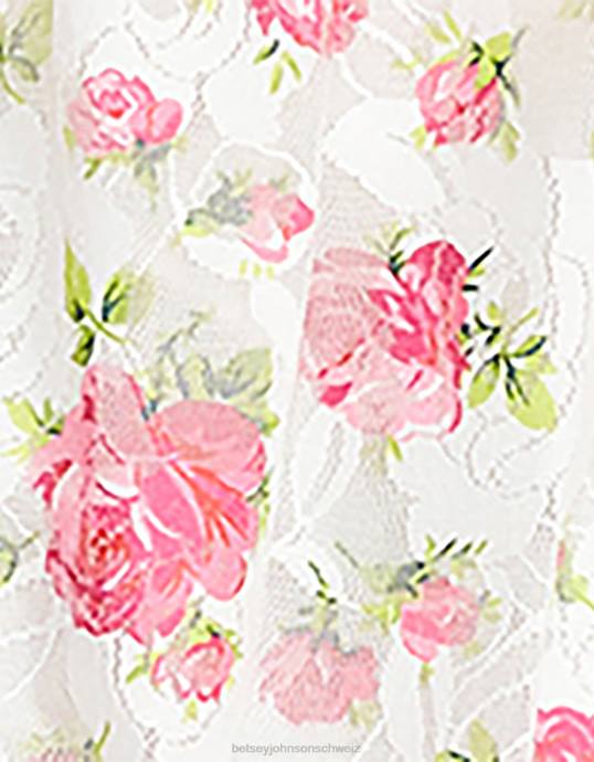 Frauen Betsey Johnson Überladenes Maxikleid mit Blumenmuster Weiss Kleidung ZJFF274