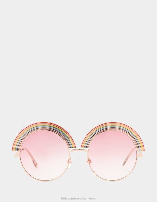 Frauen Betsey Johnson über der Regenbogen-Sonnenbrille multi Zubehör ZJFF386