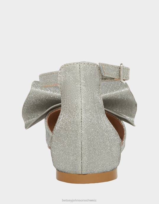 Kinder Betsey Johnson edel Silber Schuhe ZJFF32