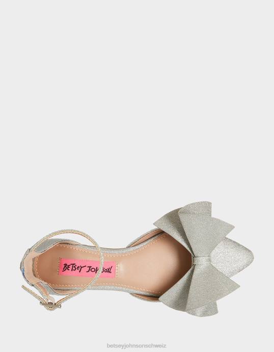 Kinder Betsey Johnson edel Silber Schuhe ZJFF32