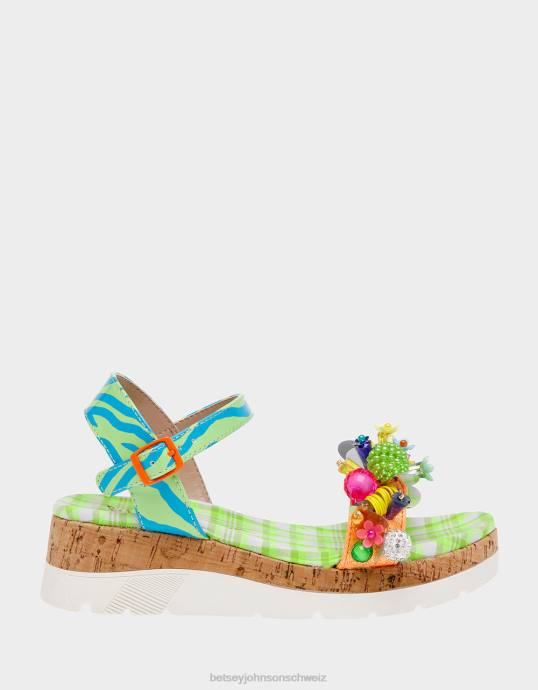 Kinder Betsey Johnson frank grün multi Schuhe ZJFF180