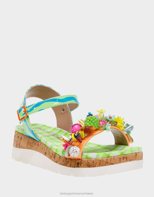 Kinder Betsey Johnson frank grün multi Schuhe ZJFF180