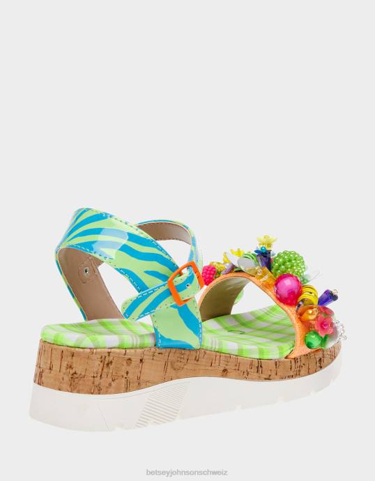 Kinder Betsey Johnson frank grün multi Schuhe ZJFF180