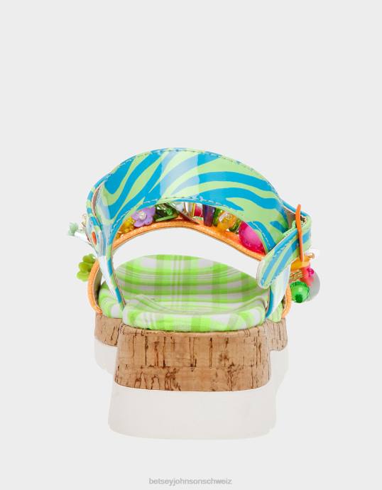 Kinder Betsey Johnson frank grün multi Schuhe ZJFF180