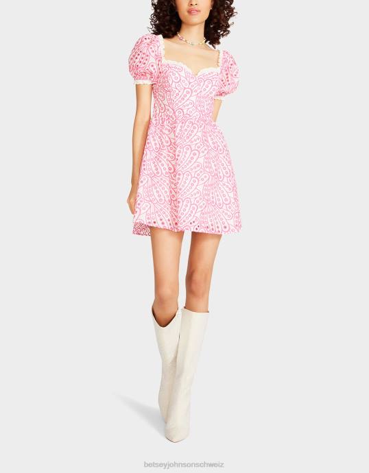 Frauen Betsey Johnson Minikleid mit Ösenkorsett Rosa Kleidung ZJFF271