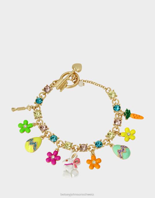 Frauen Betsey Johnson Charm-Armband mit Hasenmotiv multi Schmuck ZJFF350