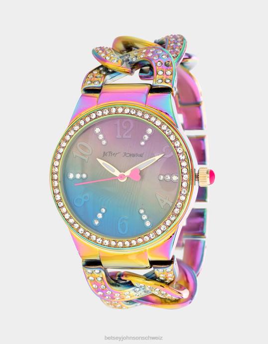Frauen Betsey Johnson Betsey Time Linked Up-Uhr multi Schmuck ZJFF323