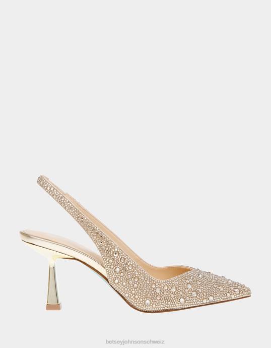 Frauen Betsey Johnson Clark Gold Schuhe ZJFF93