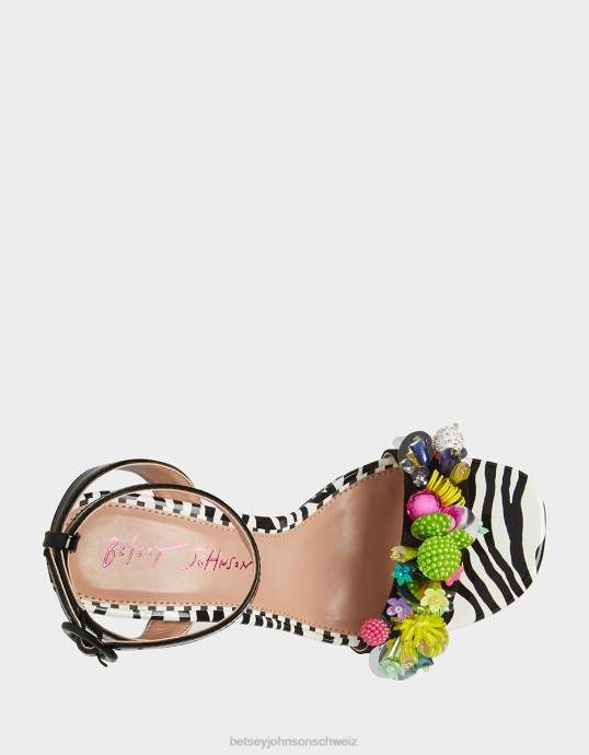 Frauen Betsey Johnson Jordan schwarz-multi Schuhe ZJFF104