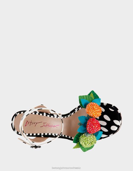 Frauen Betsey Johnson Sprite Schwarz-Weiss Schuhe ZJFF105
