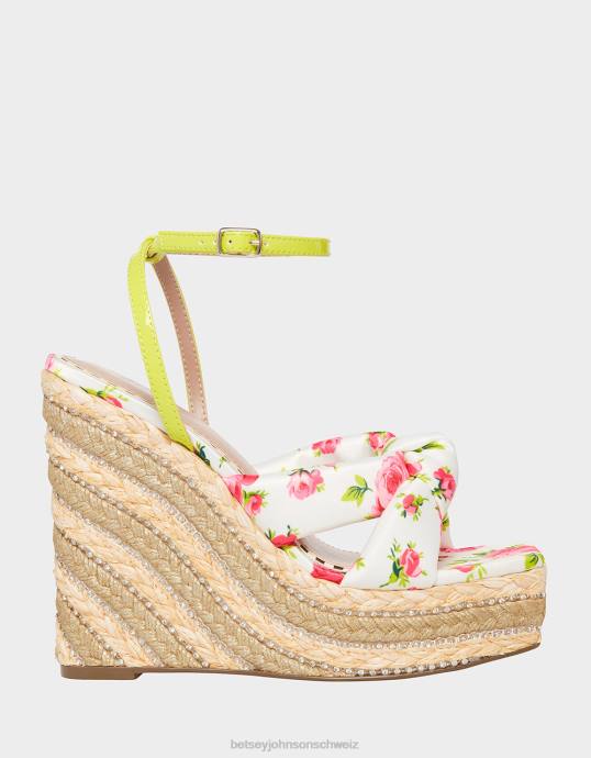 Frauen Betsey Johnson Stiefmütterchen weiß-multi Schuhe ZJFF127