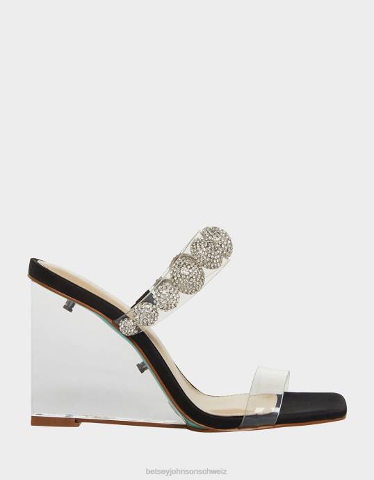 Frauen Betsey Johnson Troy Schwarz Schuhe ZJFF163