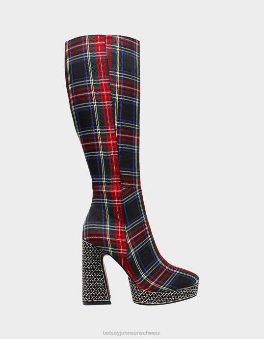 Frauen Betsey Johnson Valeria schwarz kariert Schuhe ZJFF173