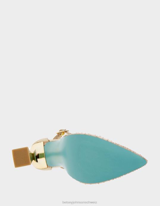 Frauen Betsey Johnson Viola staubiges Gold Schuhe ZJFF108
