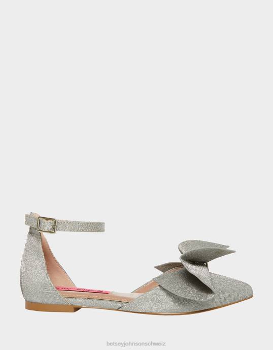 Kinder Betsey Johnson edel Silber Schuhe ZJFF32