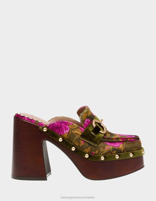 Frauen Betsey Johnson Aydin grün multi Schuhe ZJFF123