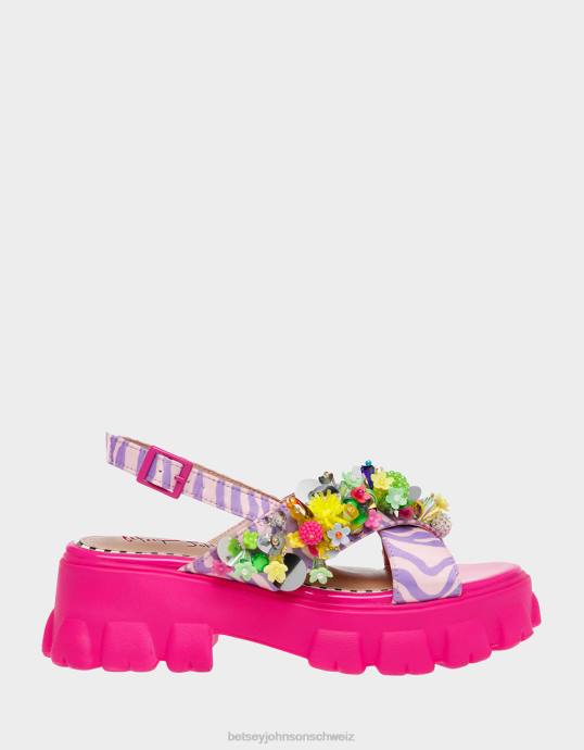 Frauen Betsey Johnson frankee rosa multi Schuhe ZJFF107